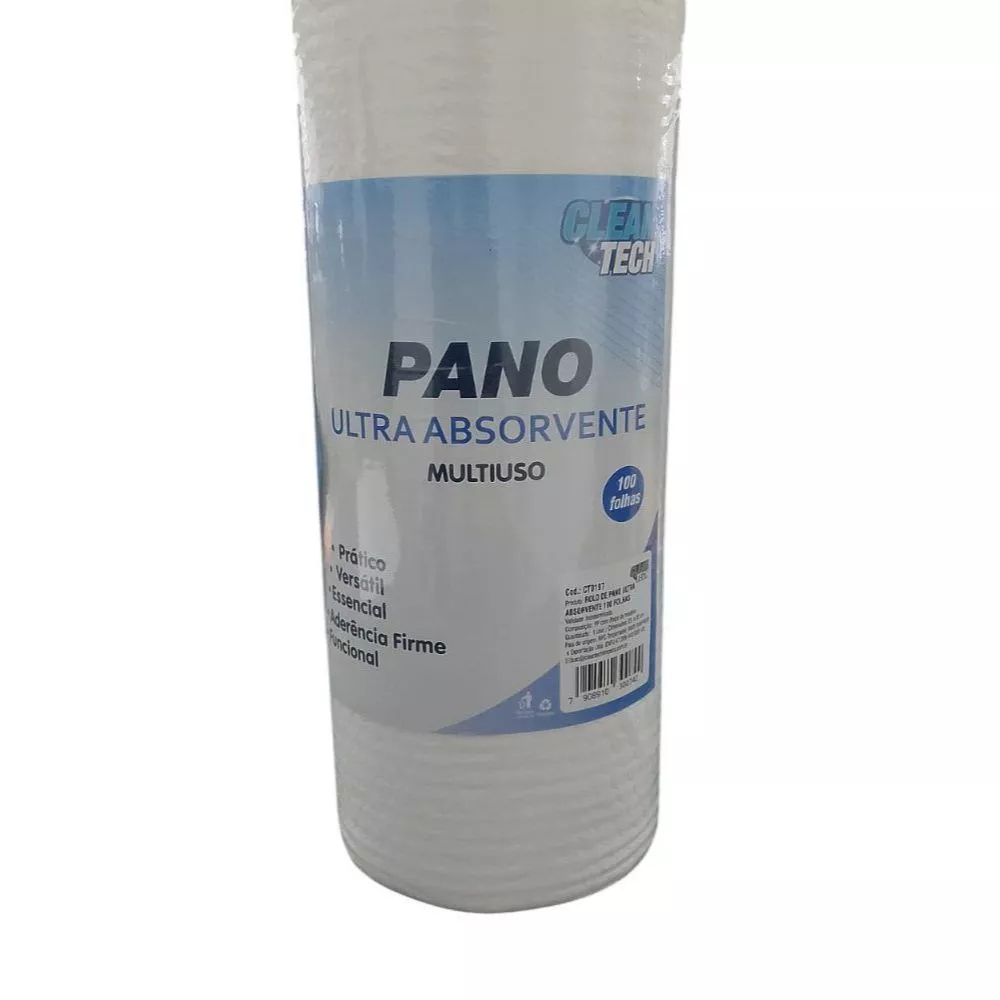 ✨Rolo de Pano Ultra Absorvente Multiuso - 100 Folhas: Limpeza Rápida, Eficiente e Sem Desperdício! ✨