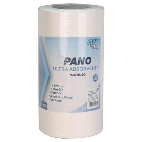 Rolo de Pano Ultra Absorvente Multiuso 200 Folhas