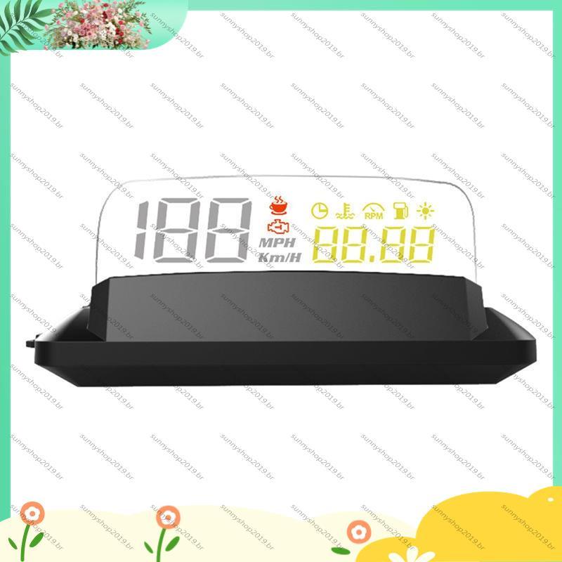 [Bestseller S] OBD2 Espelho HUD Car Head Up Display Velocímetro De Velocidade Digital Projetor Aviso Temperatura Do Óleo