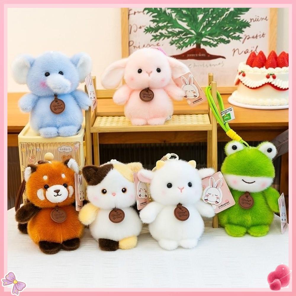 Pingentes De Animais De Pelúcia , Design Sentado , Bonecos De Chaveiro De 15 Cm , Animal De Sapo De Ovelha De Gat