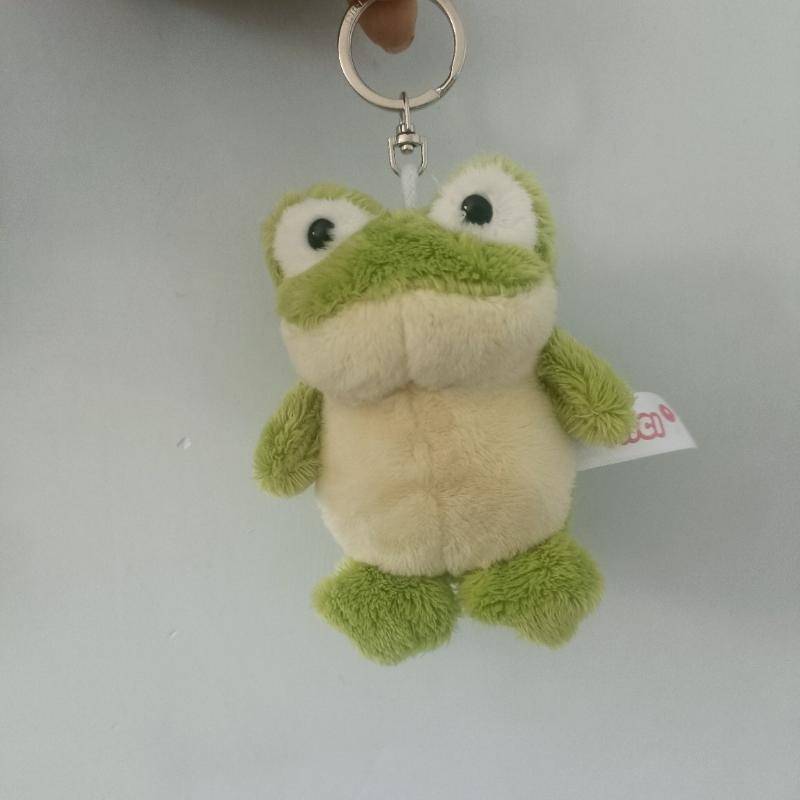 Bonito Dos Desenhos Animados Verde Pequeno Sapo Brinquedo De Pelúcia Pingente Animal Chaveiro Bapa Decoração Presente Do