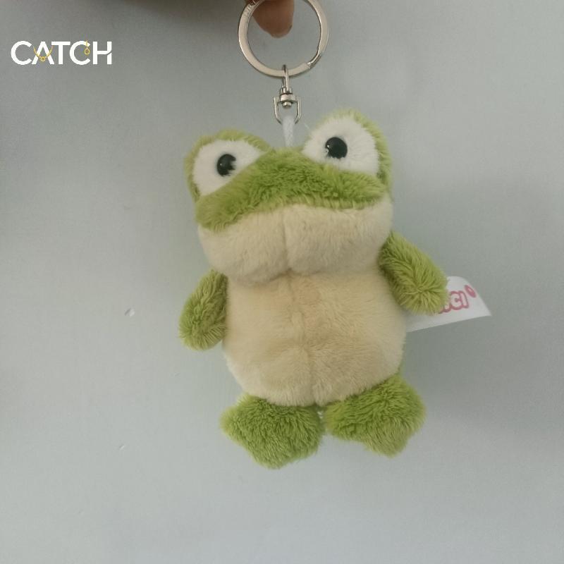 Capture Dos Desenhos Animados Bonito Verde Pequeno Sapo Brinquedo De Pelúcia Pingente Animal Chaveiro Bapa Decoração Fes