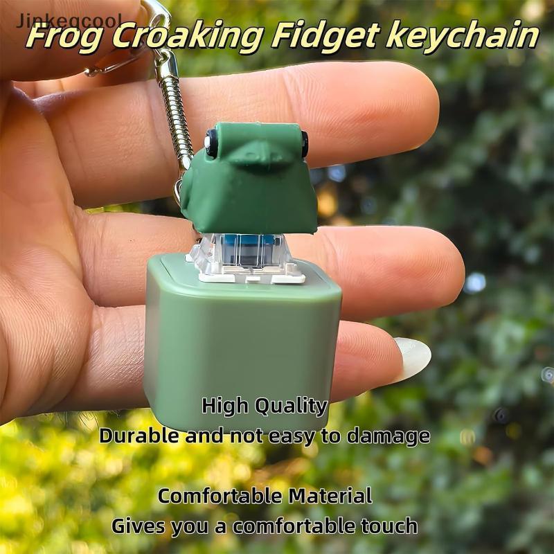 Jqbr Sapo Croking Brinquedo Fidget Chaveiro Com Luzes Coloridas Alívio Do Estresse Ansiedade Sensorial Diversão Animal B