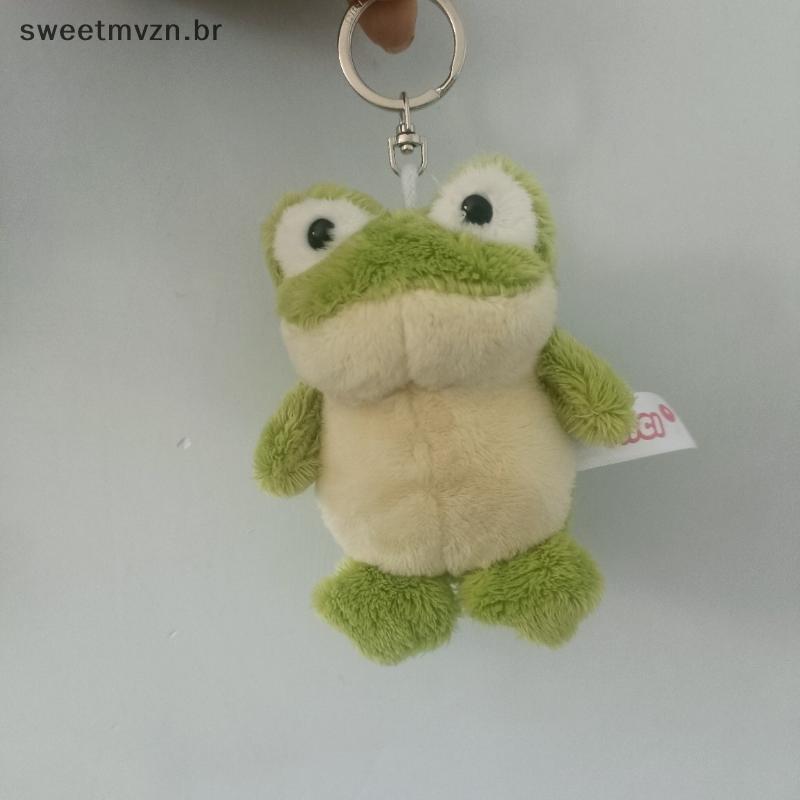 sweetmvzn Desenho Animado Fofo Verde Pequeno Sapo Brinquedo De Pelúcia Pingente Animal Chaveiro Bapa Decoração Presente