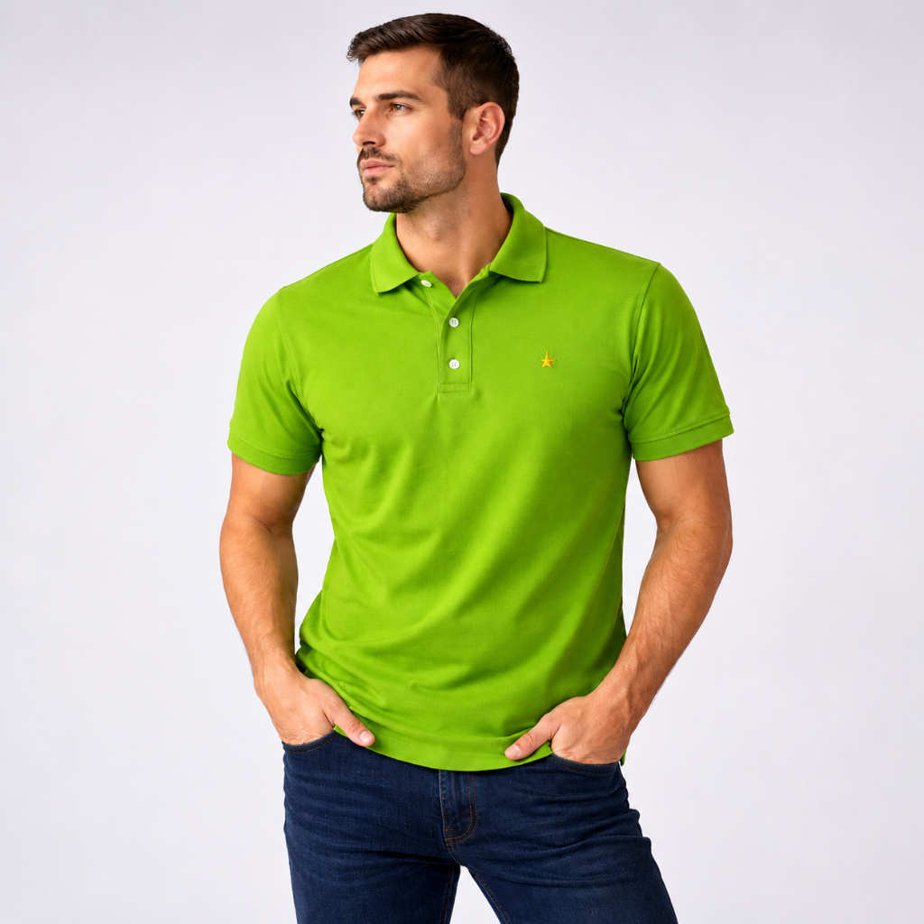 Camisa polo Masculina Tamanhos M, G, GG ,G1 e G2 Excelente Qualidade Cor Verde, Estiloso Casual