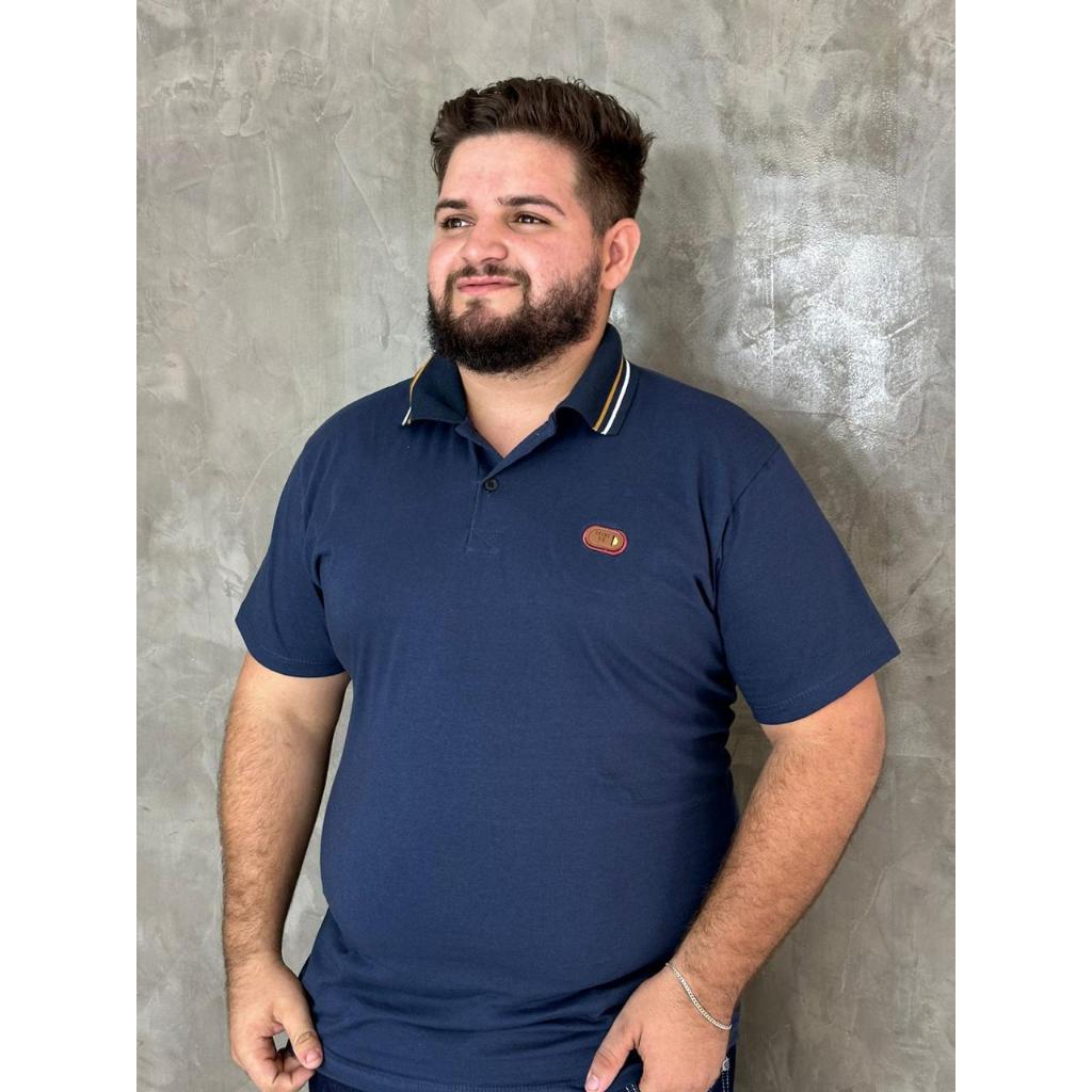 Camisa Camiseta Gola Polo Bordada Algodão Malha Fio 30 Manga Curta Moda Masculina Estilo Casual