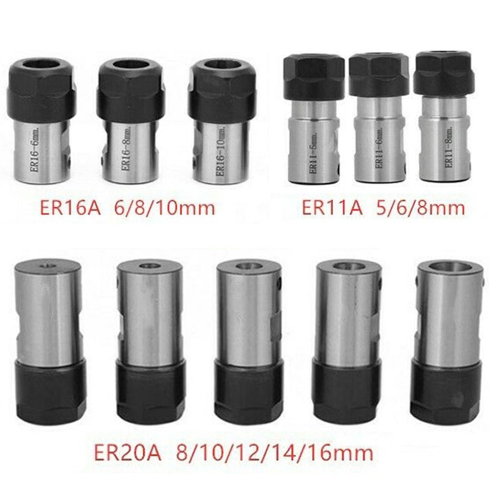 [qkc] Mandril De Pinça De Eixo De Motor ER11 ER16 ER20A 5-16mm Suporte De Ferramenta De Haste De Extensão CNC