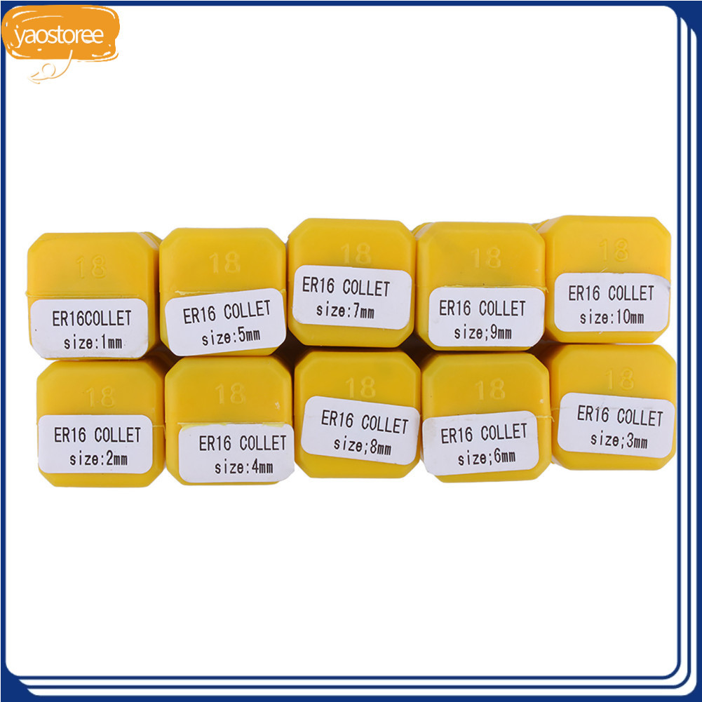 Yaostoree.br Conjunto de pinça de mola er16 1-10mm, ferramenta de torno de fresagem para máquina de gravação cnc, com