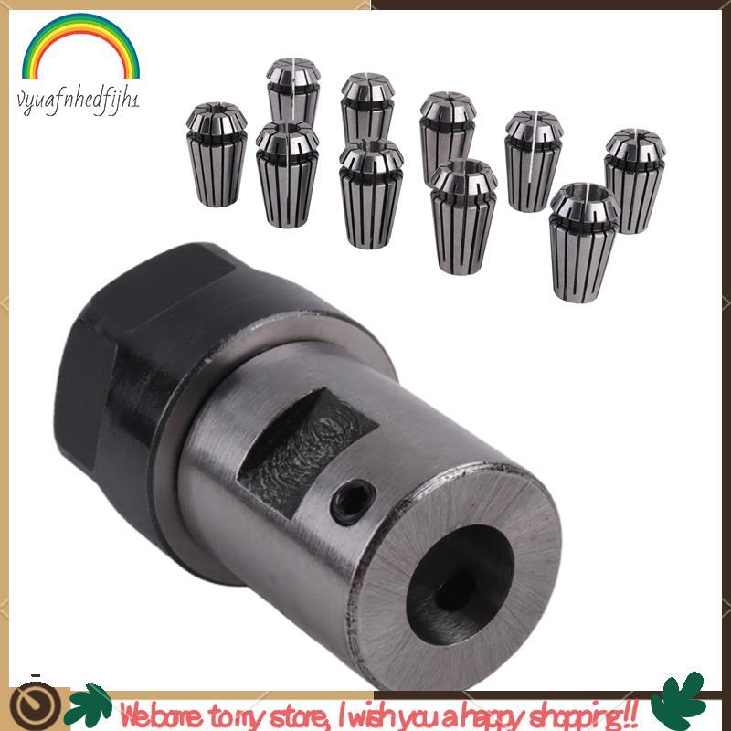 10 Pçs Pinça De Mola ER16 Mandril Eixo Do Motor Extensão Haste Torno Ferramentas Titular Interno 10MM