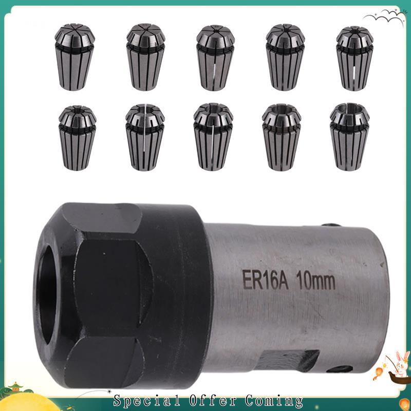 Hhuuele110 Peças Pinça De Mola ER16 Mandril Eixo Do Motor Haste De Extensão Torno Ferramentas Titular Interno 10MM