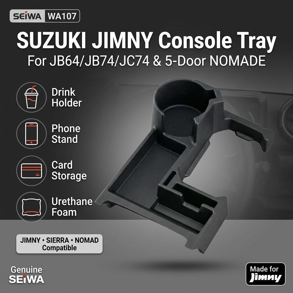 SEIWA Jimny Console Tray WA107 Cup Holder Smartphone Card Storage JB64 JB74 JC74