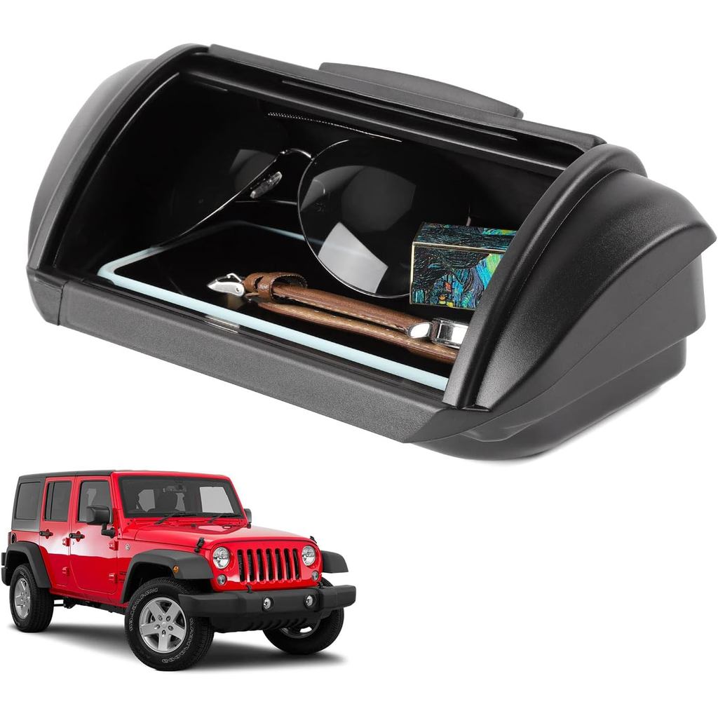 Linskip for Jeep JK Interior Accessories Dashboard Storage Organizer Dash Panel Tray Box for 2011-2017 Jeep Wrangler JK