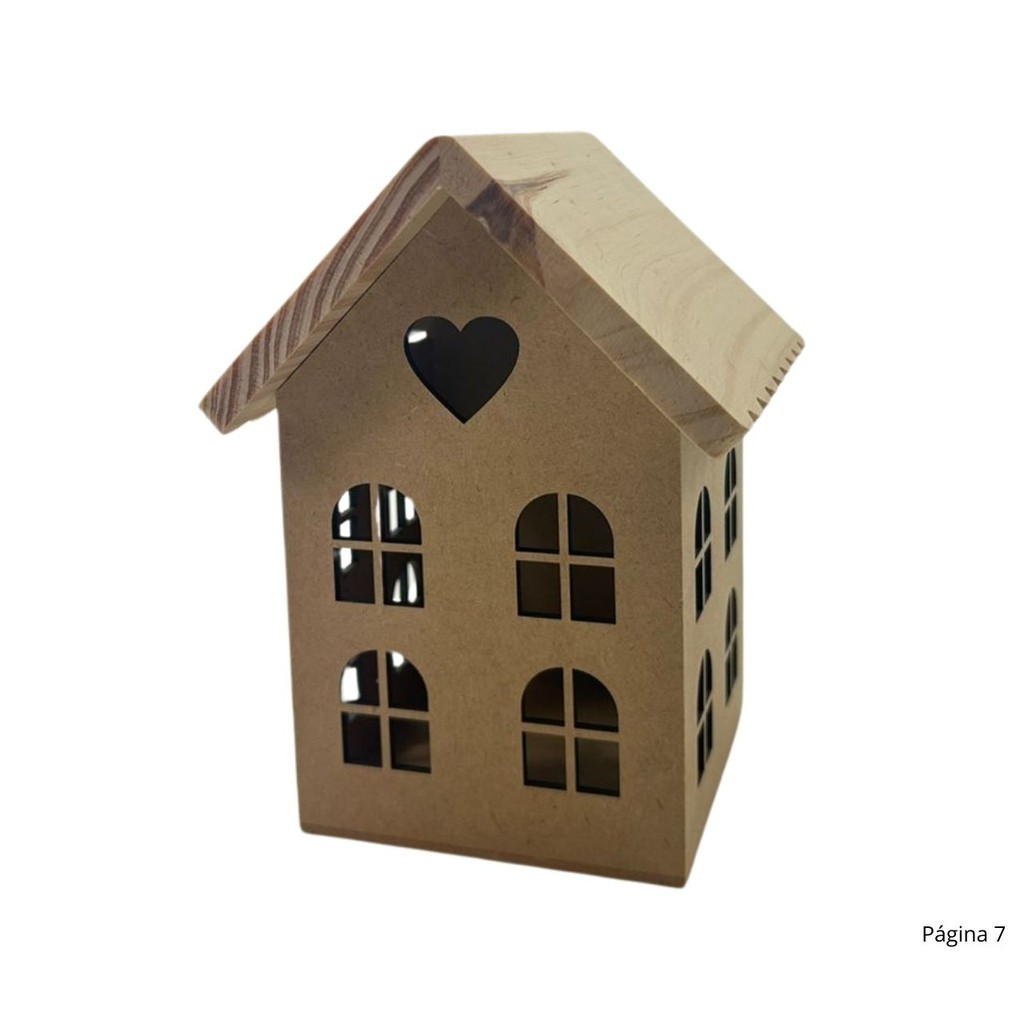 Casinha Decorativa MDF e Pinus Artesanato p/ Pintar Linda