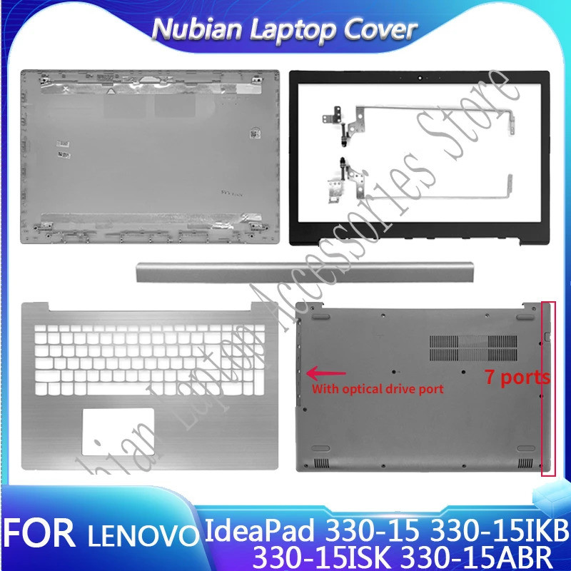 Capa Para Laptop Lenovo IdeaPad 330-15 15IKB 15ISK 15ABR LCD Traseira/Moldura Frontal/Dobradiças/Apoio As Mãos/Caixa Inf