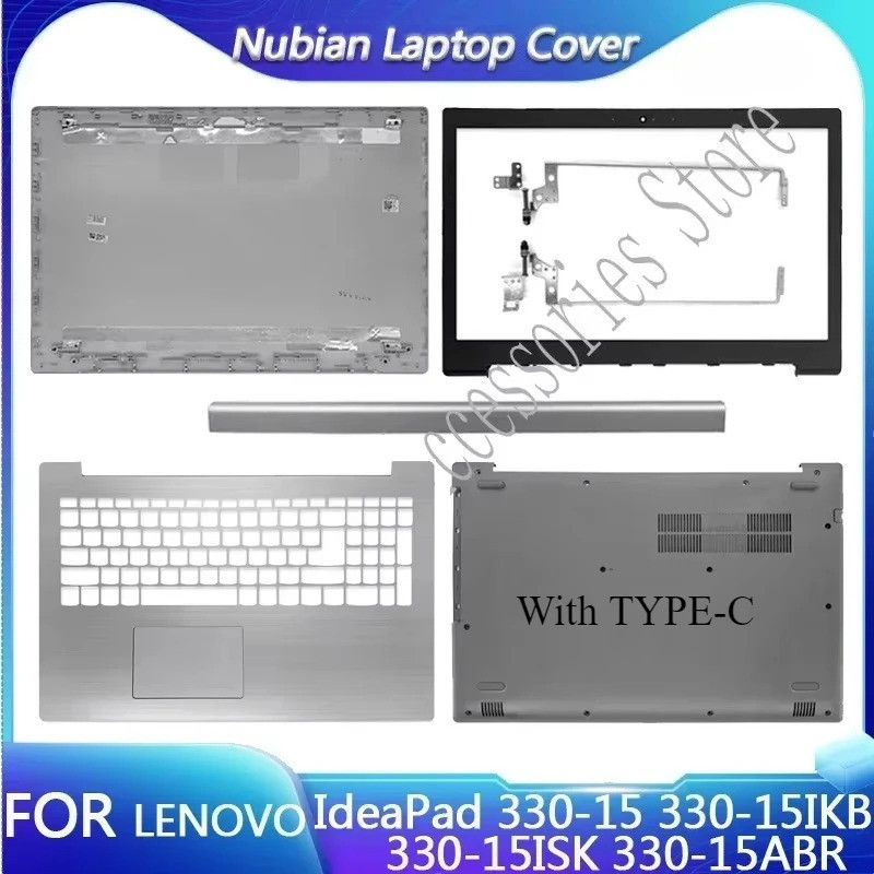 Novo Para Lenovo IdeaPad 330-15 15IKB 15ISK 15ABR LCD Capa Traseira/Moldura Frontal/Dobradiças/Apoio As Mãos/Caixa Infer