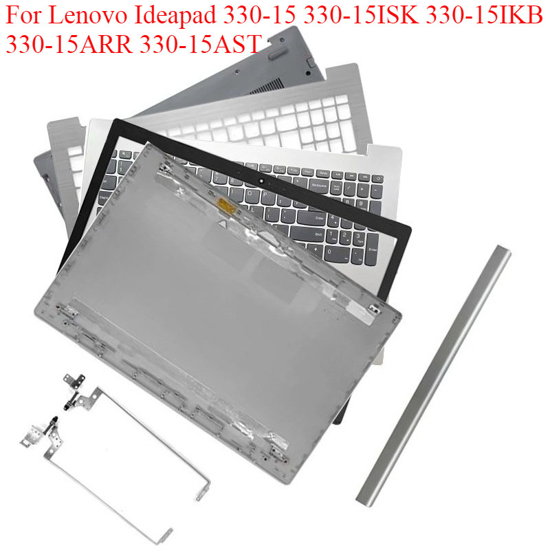 Para Lenovo Ideapad 330-15 15ISK 15IKB 15ARR 15AST LCD Capa Traseira Moldura Frontal Apoio As Mãos Caso Inferior Dobradi