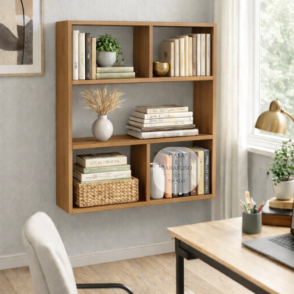 Prateleira de Parede para Livros | Estante Decorativa Moderna e Compacta 34