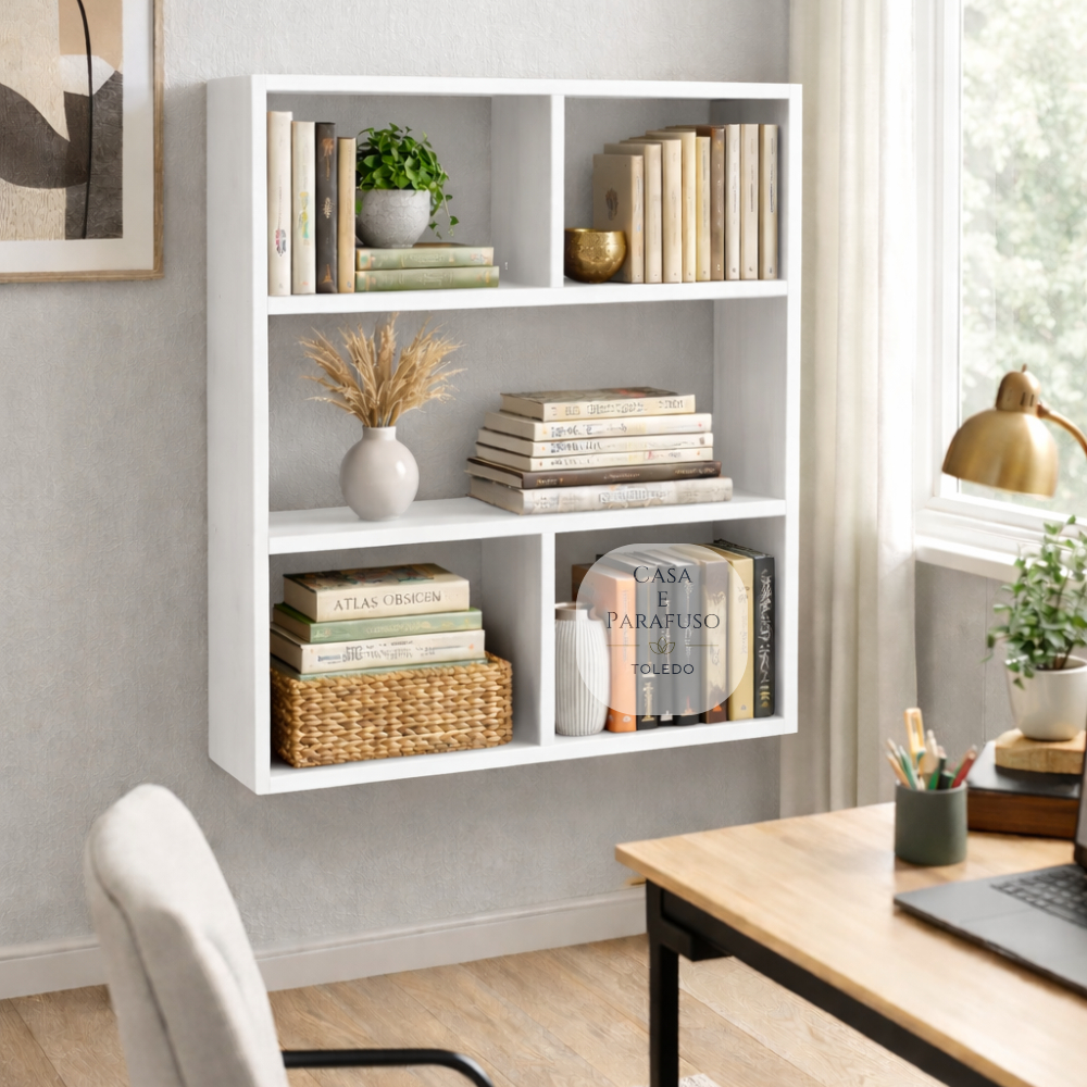 Estante Prateleira de Parede para Livros – Decorativa, Moderna e Resistente 34