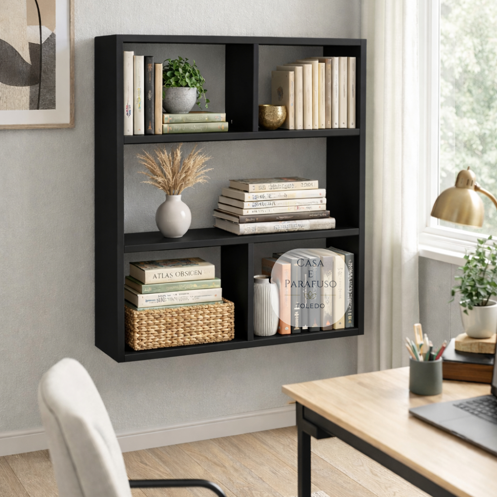 Estante Prateleira  para Parede | Porta Livros Decorativa Moderna 34