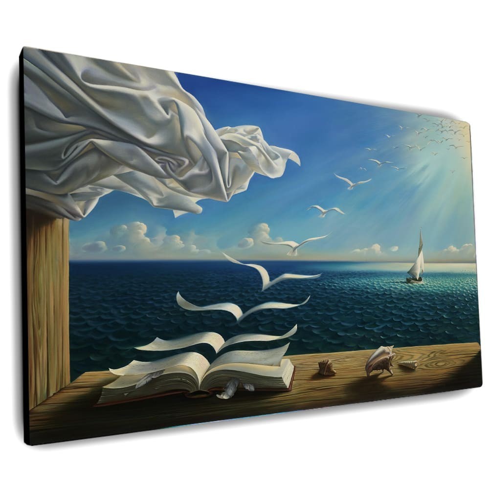Quadro Decorativo: Salvador Dalí - As Ondas do Livro Veleiro.