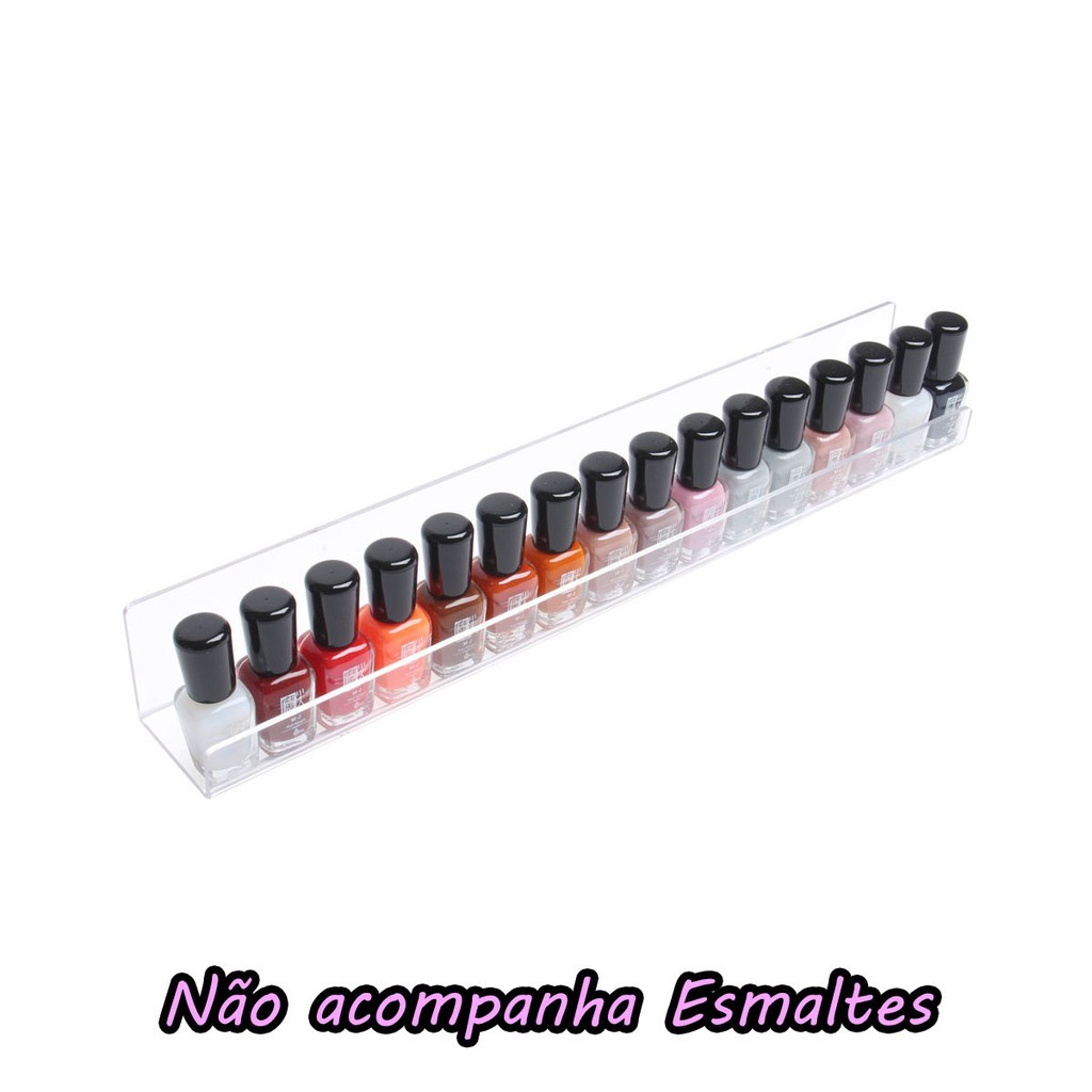 Prateleira Esmalte Decorativa Flutuante Acrílico  Organizadora 48cm