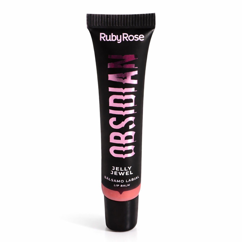 BALSAMO LABIAL RUBY ROSE Obsidian Jelly Jewel Brilho Hidratante