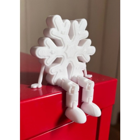 Floco de neve Articulado decorativo para o Natal - Impressão 3d