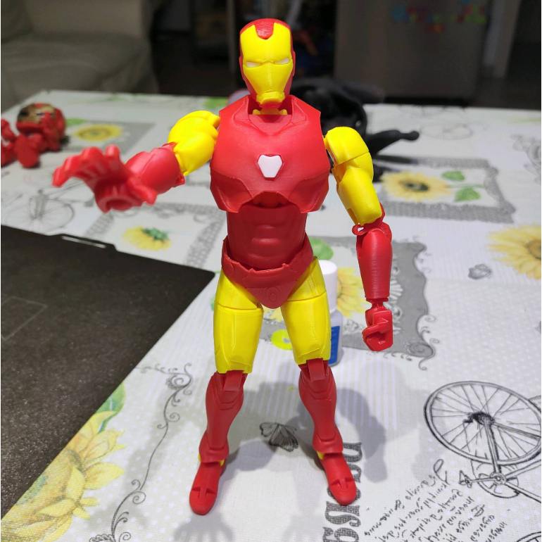 Boneco Dummy 13 Homem de Ferro Grande 20CM Articulado Decorativo Iron Man Varias Poses - Impressão 3D