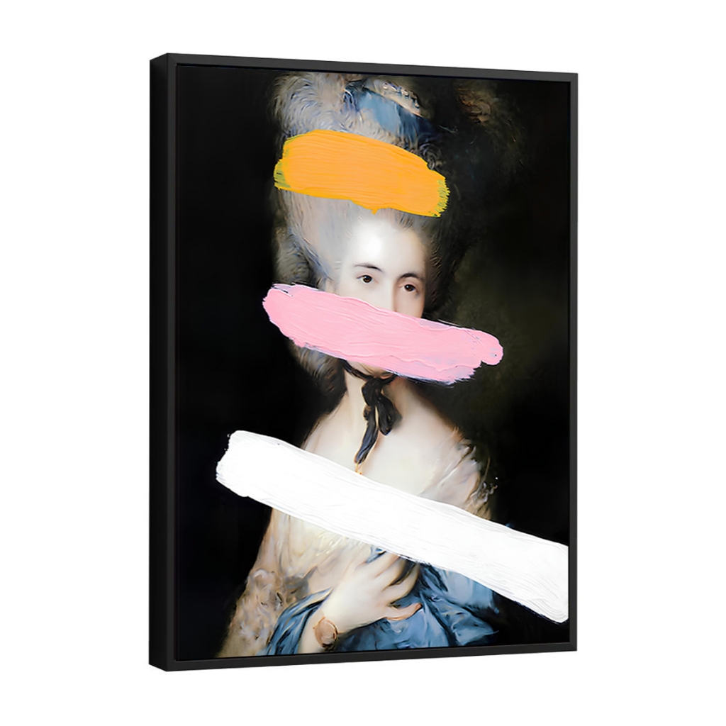 Quadro Decorativo Vintage Mulher Pintura Canvas