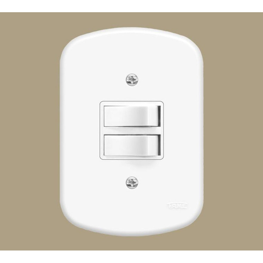 0642 Fame Blanc Conjunto 2 Interruptor Paralelo Branco - 0642 Fame Blanc Produto Novo Envio Rápido Garantia 30 Dias