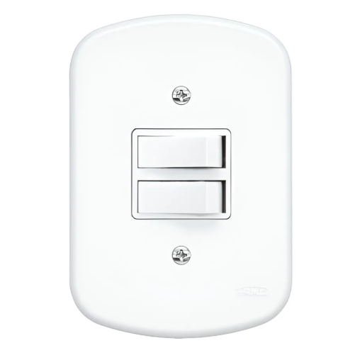Dois Interruptores paralelo Blanc Fame 10 A 250v Branco