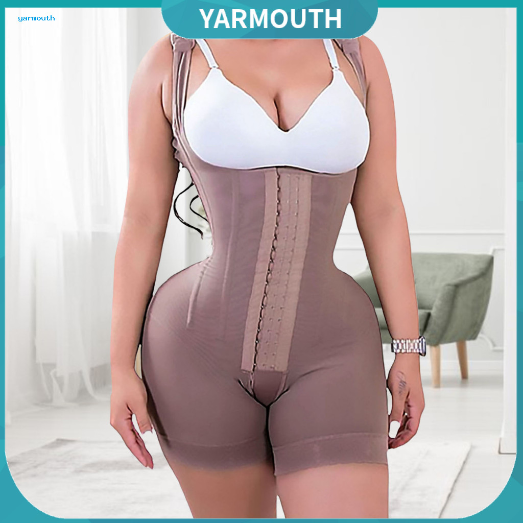Butt-lifted Jumpsuit Nylon Women’s Shapewear Romper with Anti-slip Stripes Adjustable High Elasticity Tummy Control Br