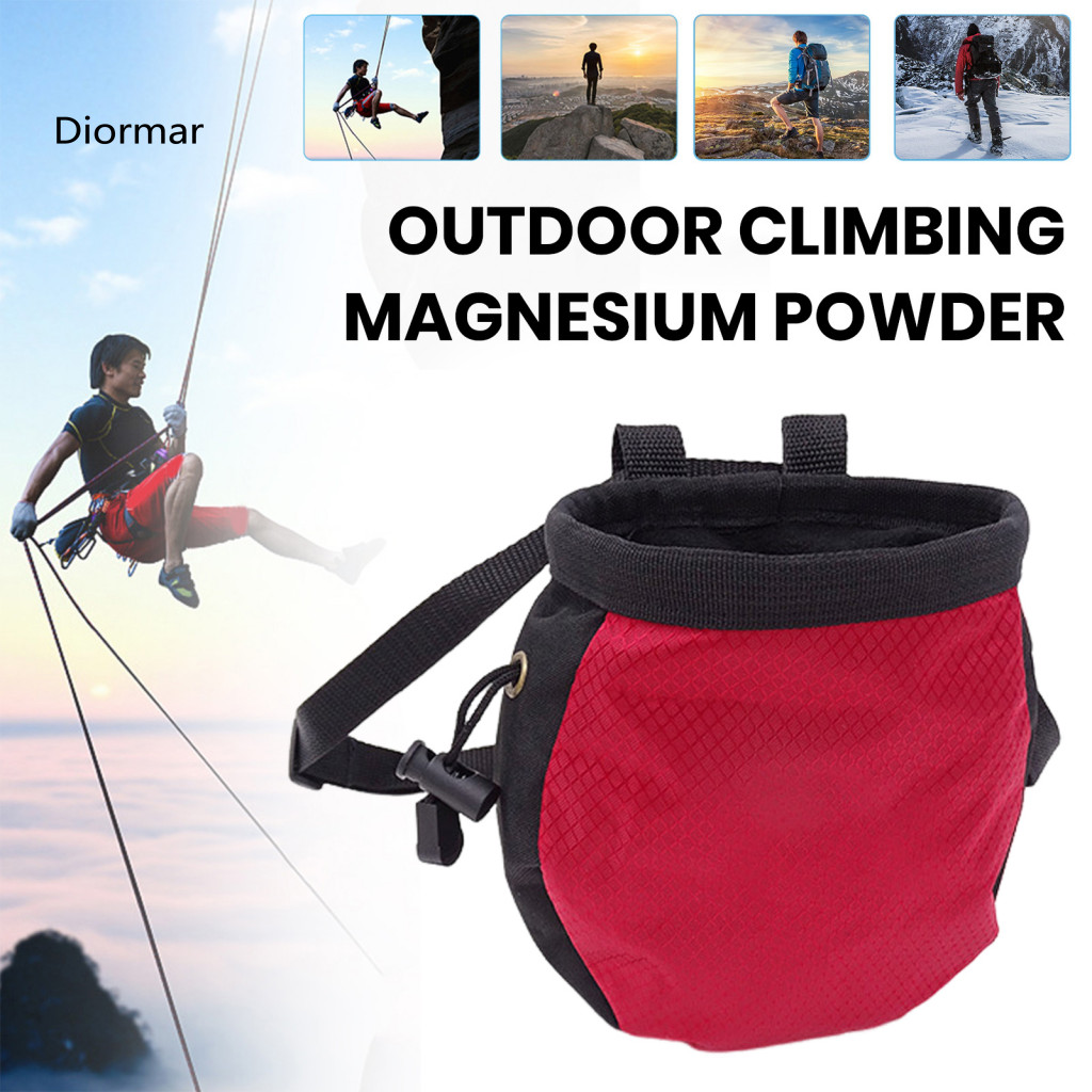 Rock Climbing Chalk Bag Adjustable Waterproof with Anti-slip Waist Strap for Bouldering Weightlifting Gymnastics and for