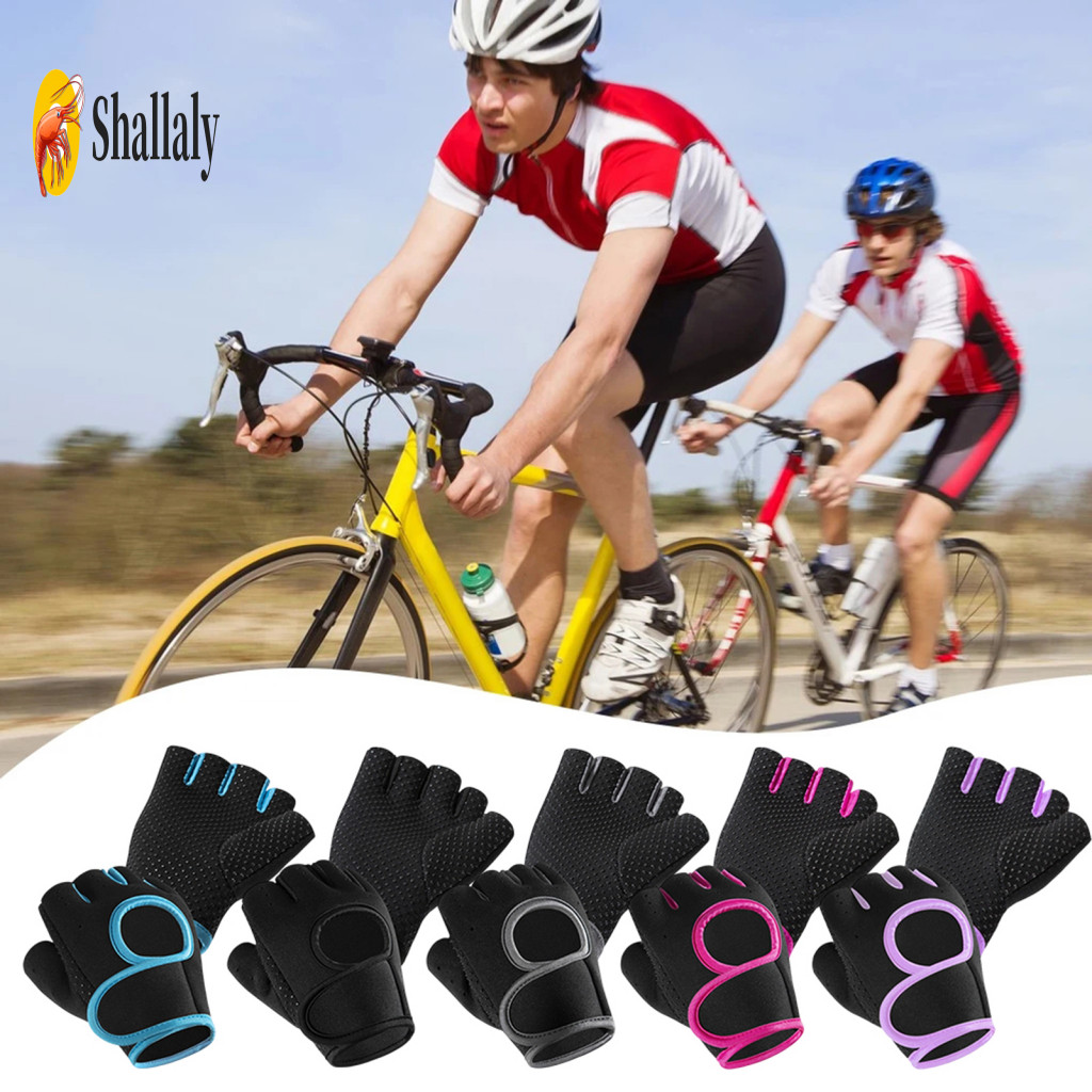 Fastener Tape Gloves Workout 2pcs Half Finger Sports for Men Women – Anti-slip Breathable Adjustable Fingerless for We