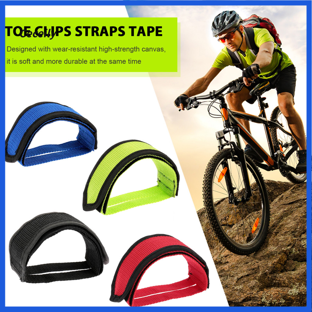 Outdoor Bike Pedal Straps Toe Clips 2pcs Adjustable with Fastener Tape Anti-slip Wear-resistant Ultra-light for Secure
