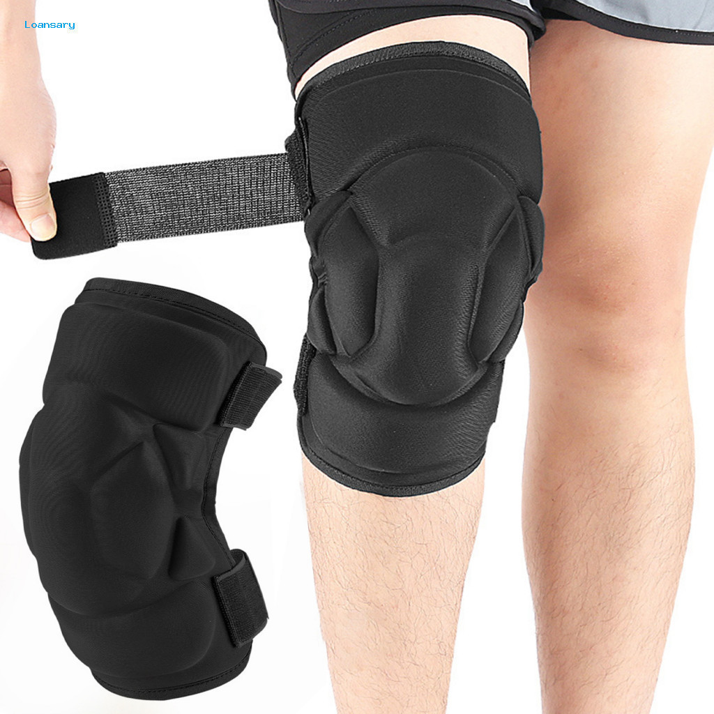 Protective Knee Pads with Elastic Straps Adjustable Elasticity Anti-slip Thick Sponge Pad for Football Volleyball Men Wo