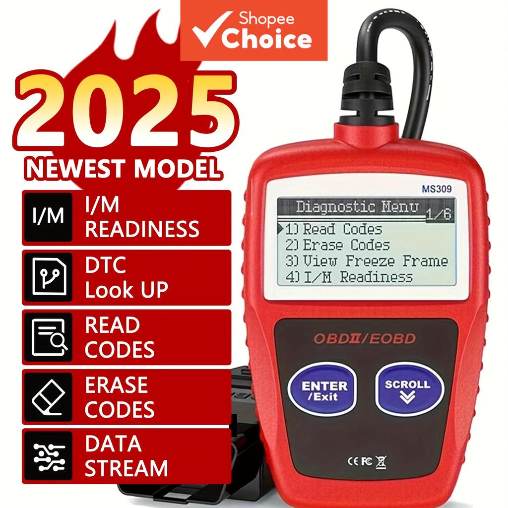 Ferramenta De Diagnóstico De Carros Scanner MS309 OBD2 Atualizado Como Auto-Reparo Do Proprietário Carro Salvador OBDII