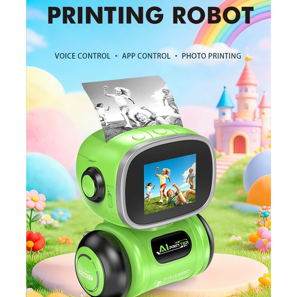 Impressora Inteligente De Controle De Voz AI , Impressão Térmica Controlada Por Aplicativo , Brinquedos Educativos , Pre