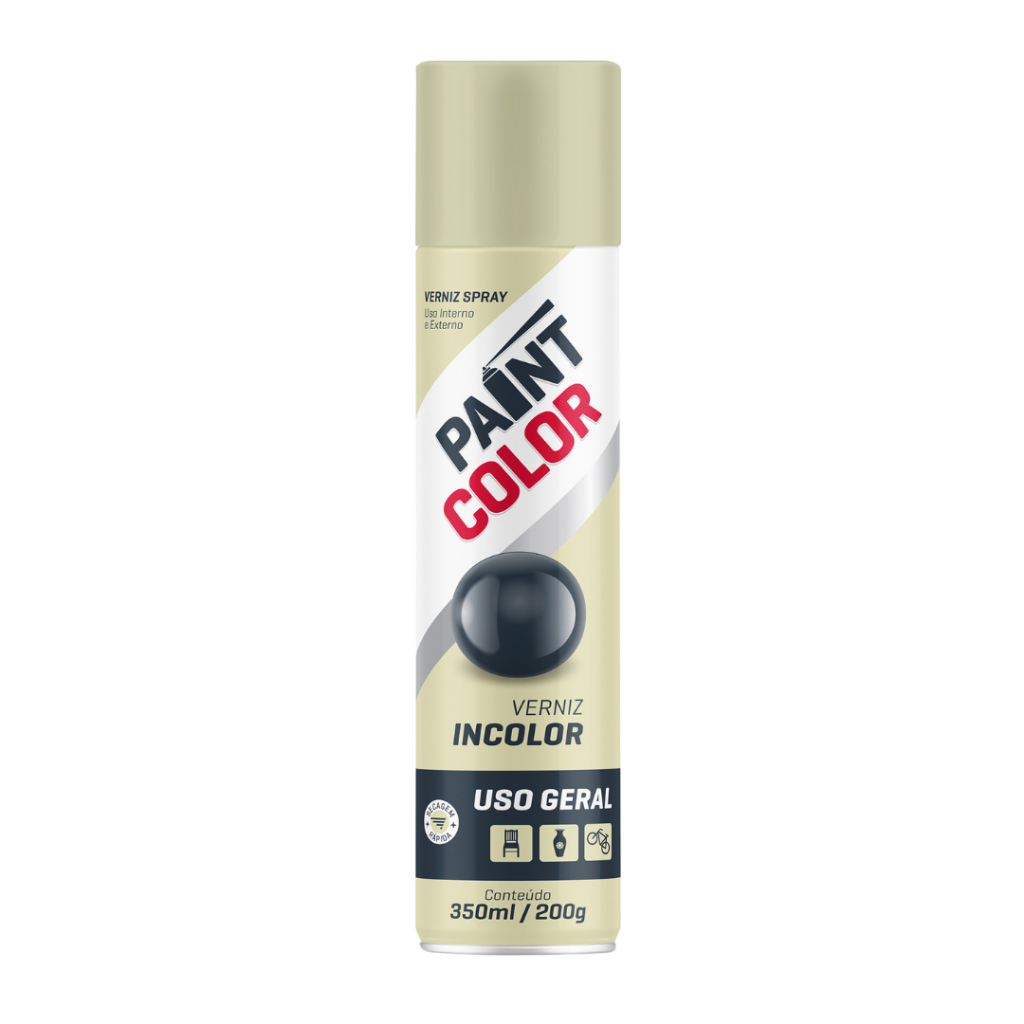 Tinta Spray Paintcolor Baston Uso Geral Verniz 350ml
