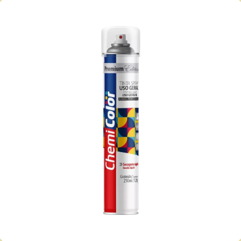 Tinta Spray Para Uso Geral 250ml Verniz Fosco Chemicolor Kits