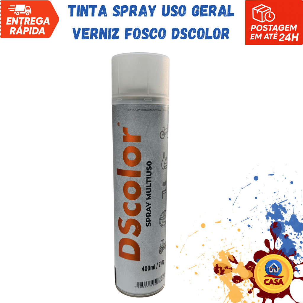 Tinta Spray Uso Geral Verniz Fosco DSColor