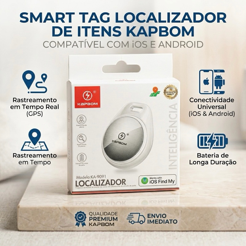 Dispositivo Anti-Perda Localizador GPS para Chaves Pet e Mala Rastreadora de Objetos Sem Fio Compatível Celular e App