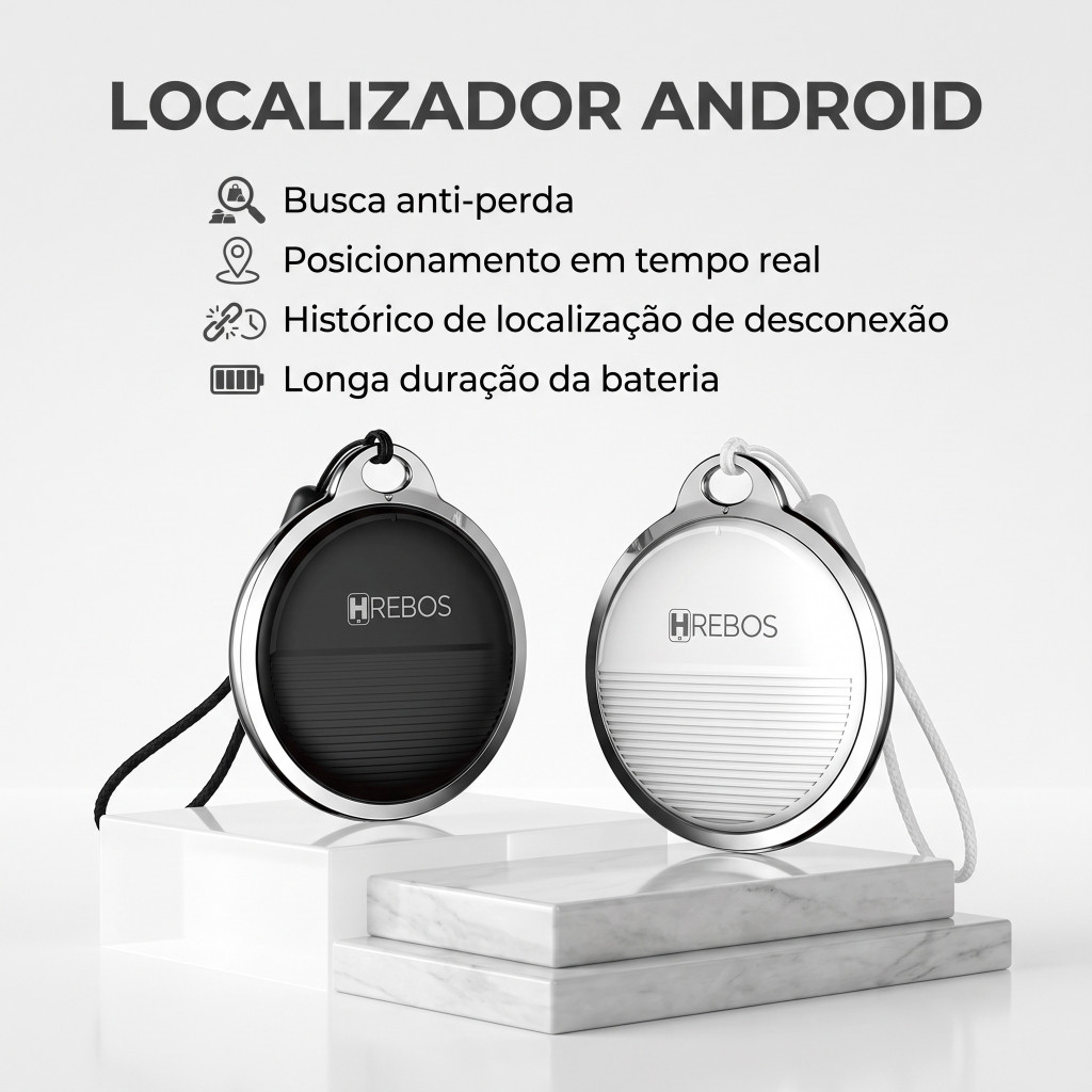 HREBOS x HEYOO Localizador Bluetooth com Bateria de Longa Duração e Função Anti-Perda