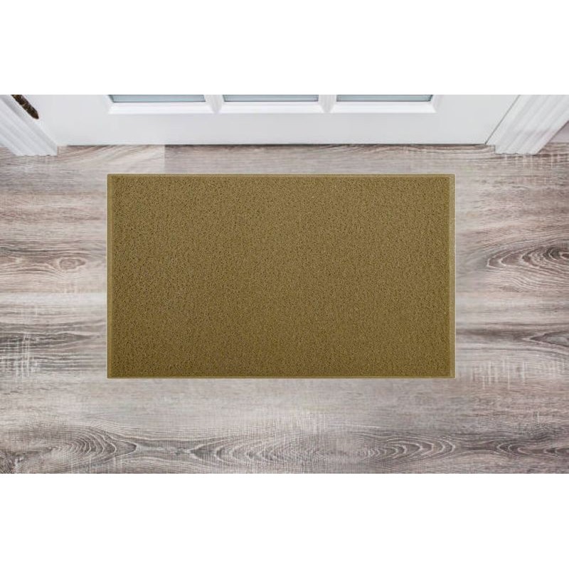 Tapete Capacho Entrada Vinil Light 40cm x 60cm Bege Antiderrapante Porta Residencial Kapazi