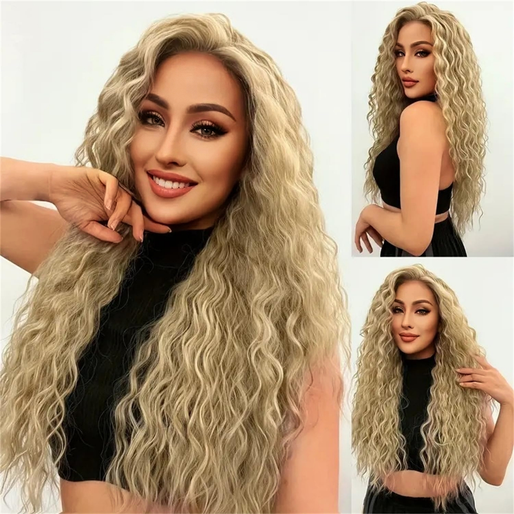 Peruca Frontal De Renda Para Mulheres , Cabelo Sintético Resistente Ao Calor De Densidade De 180 % , Transparente HD , A