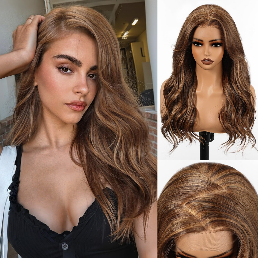 Peruca Frontal De Renda Aodbar Para Mulheres 180 % Densidade 28 Polegadas 13 * 4 HD Resistente Ao Calor Perucas Sem Cola