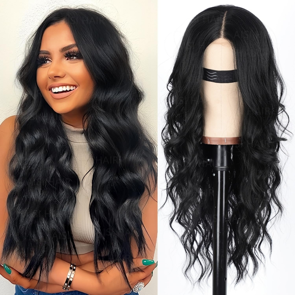 Peruca Frontal De Renda Para Mulheres , Densidade De 180 % , 28 Polegadas , 13 , 4 HD , Cabelo Sintético Resistente Ao C