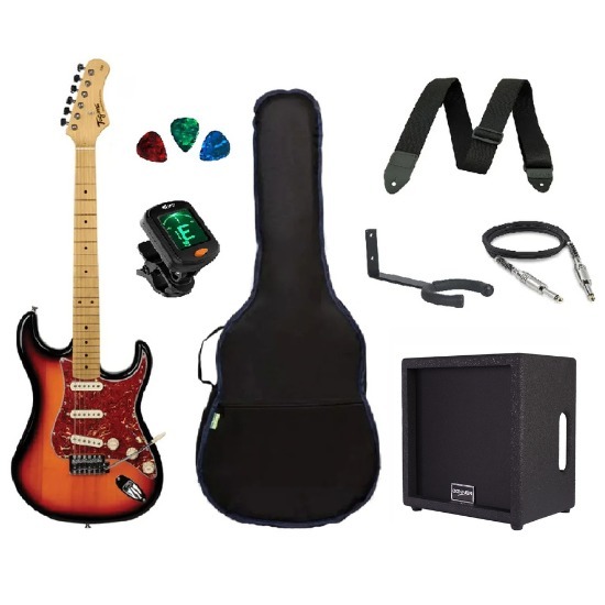 Kit Guitarra Tagima Strato Tg530 Acessórios + Amplificador