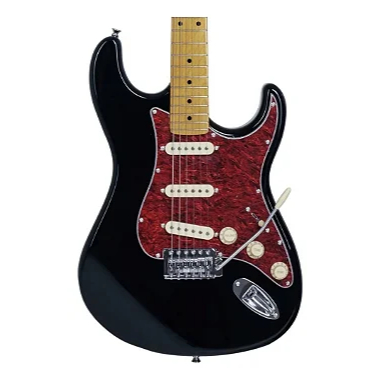 Guitarra Tagima TG530 Strato Preta com escudo Vermelho
