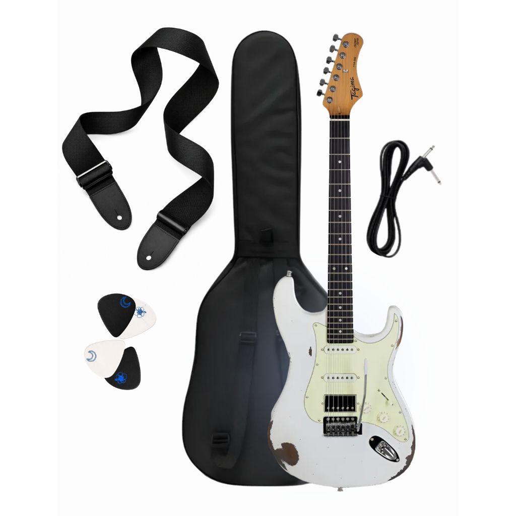 Guitarra Elétrica Strato Antique Series Tga580 OW Branco Tagima Kit